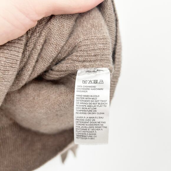 Saks Fifth Avenue Womens Fall Preppy Knit 100% Cashmere Turtleneck Sweater S - Picture 4 of 5